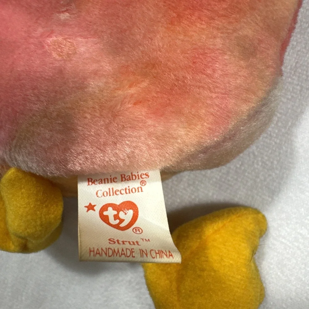 Ty Beanie Baby Strut‎ the Rooster Plush Toy Stuffed Animal Collectible